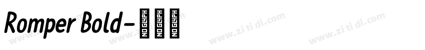 Romper Bold字体转换